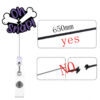 Wholesale Glitter Acrylic Halloween Ghost Retractable Clip Badge Scroll Keychain