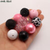 Wholesale 50 PCS 20MM Acrylic Bubblegum Beads Mixed Color Beads
