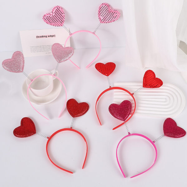 Wholesale Fabric Sequin Heart Headband