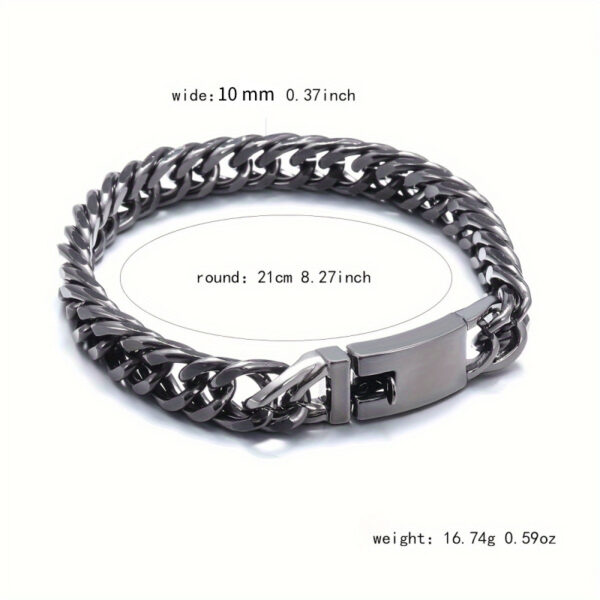 Wholesale Men's Double Buckle Alloy Bracelet
