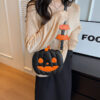 Wholesale Cartoon Halloween Funny Pumpkin  PU Bag