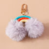 O1CN01vuWfgC2KzDo2RndT0_2211051639627-0-cib Wholesale Cartoon Fur Ball Hand Knitted Rainbow Keychain