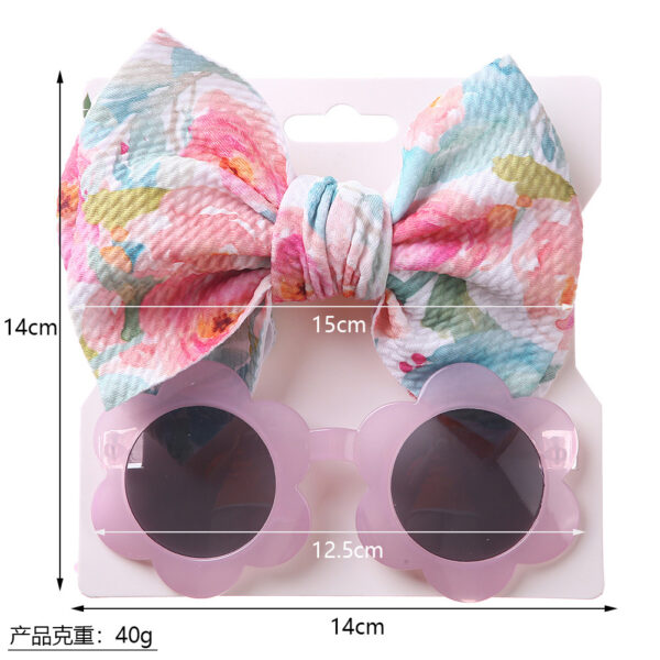 Wholesale Kids Sunglasses Fabric Headband Set