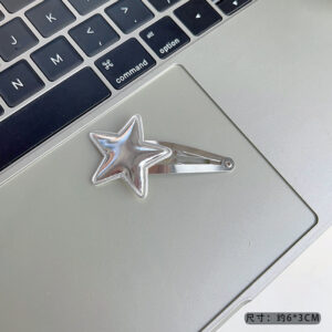 11021A silver five-pointed star BB clip