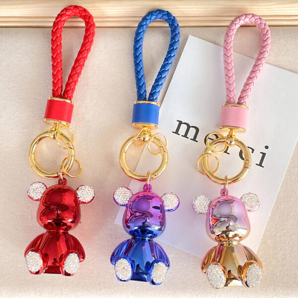 O1CN01vz9lU21Bx55L1rwpH_2211394340011-0-cib Wholesale Resin Town Store Treasure Inlaid Diamond Bear Keychain