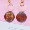 Wholesale Wooden MOM Mother's Day Tassel Creative Keychain