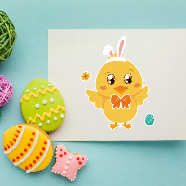 Wholesale Copper Plate Self-adhesive Easter Stickers 12PCS