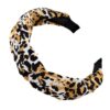Wholesale Leopard Women's Wide Cross Tie Fabric Headband