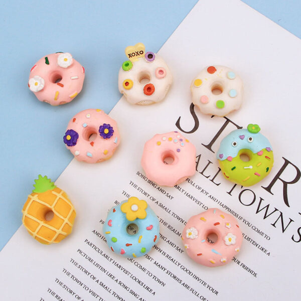 Wholesale Cartoon Donut Resin Cream Glue Phone Case