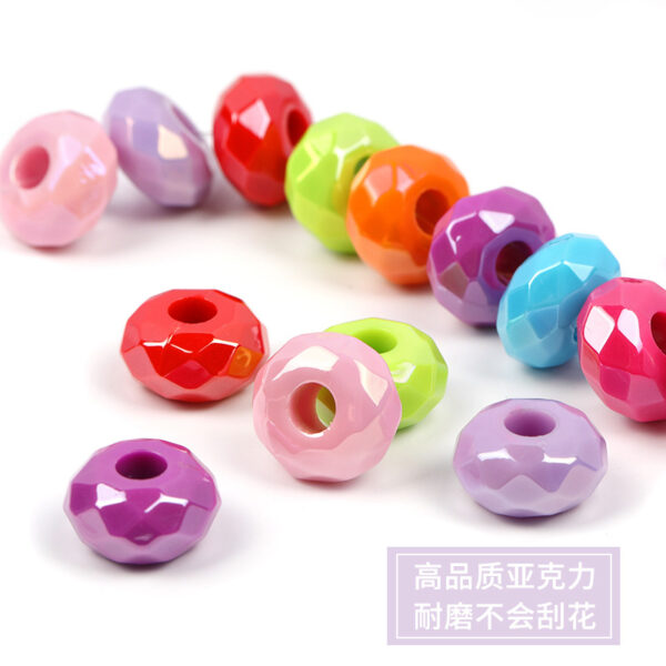 Wholesale Solid Color Color Flat Round Plastic Beads 100pcs
