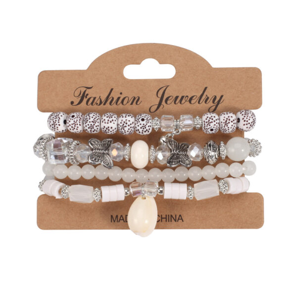 Wholesale Bohemian Butterfly Shell Love Multi-layered Bracelet