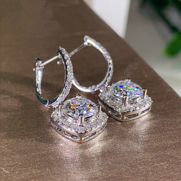 Wholesale Micropaved Zirconia Square Earrings
