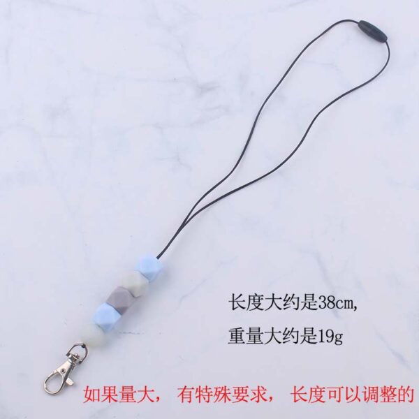 Wholesale Food Grade Silicone Bead Necklace Keychain