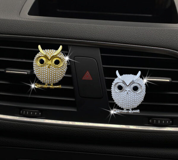 Wholesale Pearl Owl Car Perfume Clip Decoration