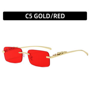 C5-gold frame transparent red film
