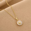 O1CN01w7H7w21KwvVQdXpDO_2212949681229-0-cib Wholesale Gold Zircon Sunflower Pendant Titanium Steel Necklaces