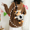 Wholesale Cute Cow Doll Plush Doll Crossbody Bag