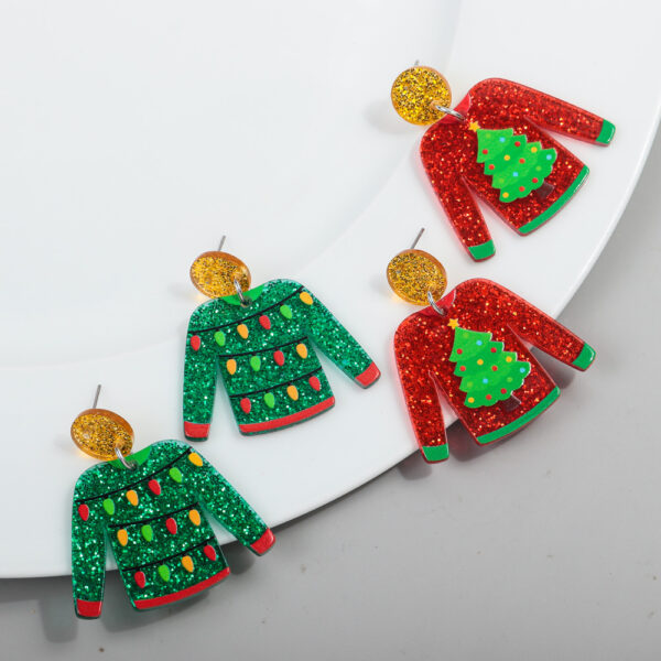 O1CN01w8tFMU27SccZtdTzA_3843297796-0-cib Wholesale Christmas Sweater Acrylic Earrings