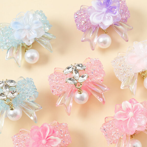 Wholesale 10pcs Heavy Industry Small Chanel Style Cute Bow DIY Beads