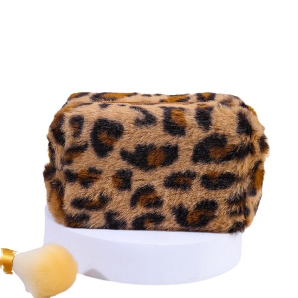 O1CN01wB7poI27xJAesXTIt_2328007863-0-cib Wholesale Leopard Print Plush Octagonal Makeup Storage Bag