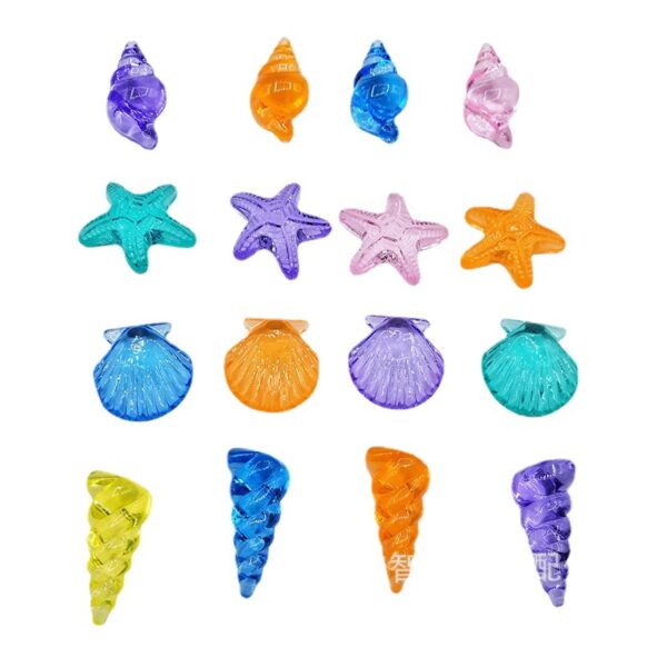 Wholesale Conch Seashell Starfish Acrylic Modeling Beads