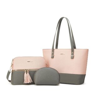 Pink with gray