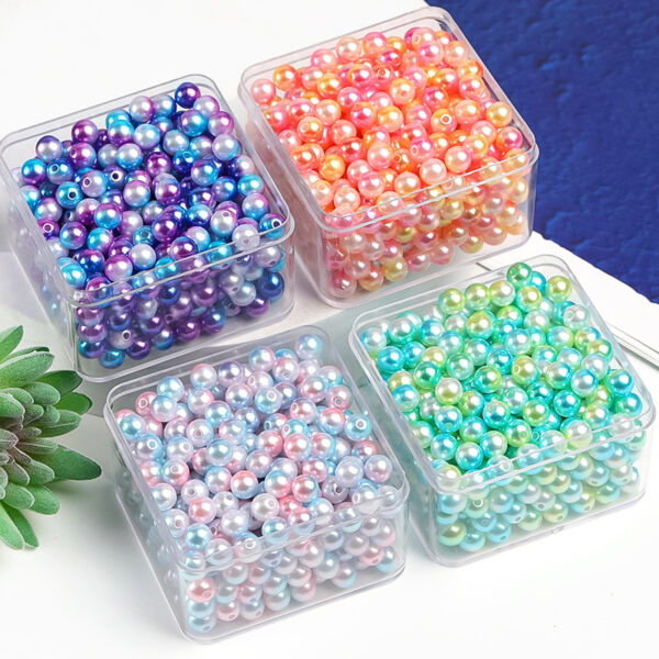 O1CN01wDzjdy1taUiITg59B_2212446295918-0-cib-2 Wholesale 10mm Dual Color Gradient Beads ABS Imitation Pearl DIY Bead Accessories