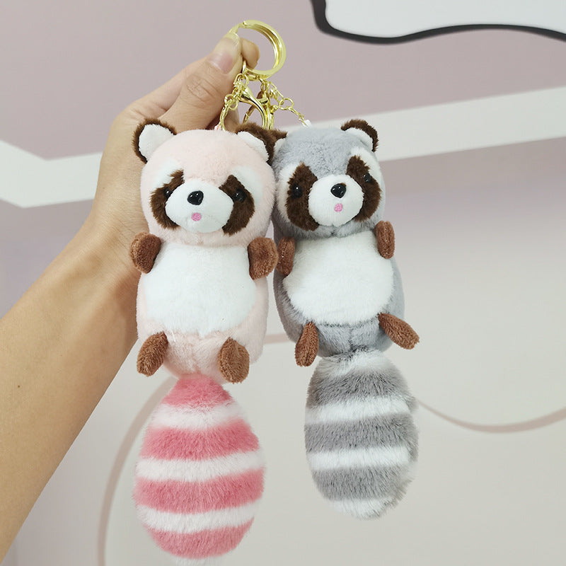 Wholesale Raoon Plush Doll Keychain