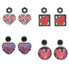 Wholesale Valentine's Day Heart Rose Acrylic Earrings