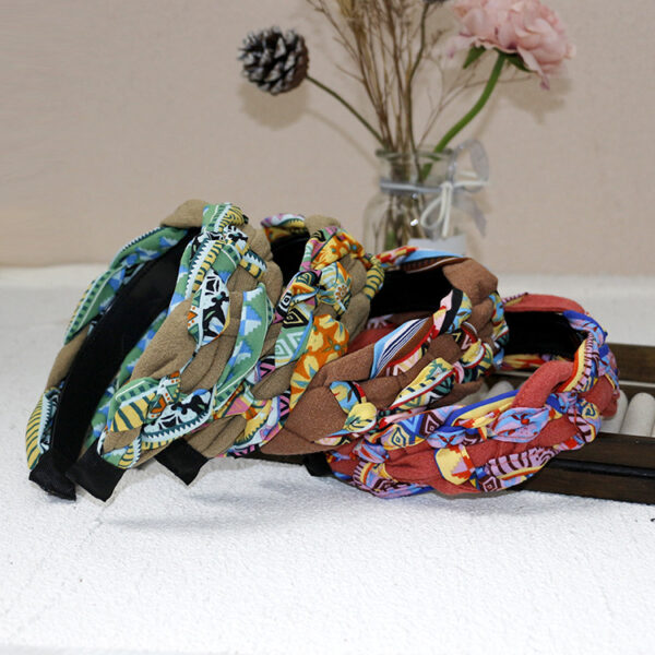 Wholesale Bohemian 3D Colorblock Fabric Headband