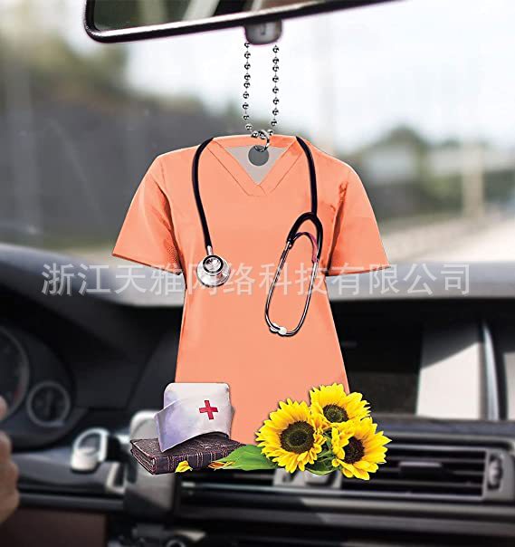 Wholesale Acrylic Nurse Uniform Car Hanging Decoration