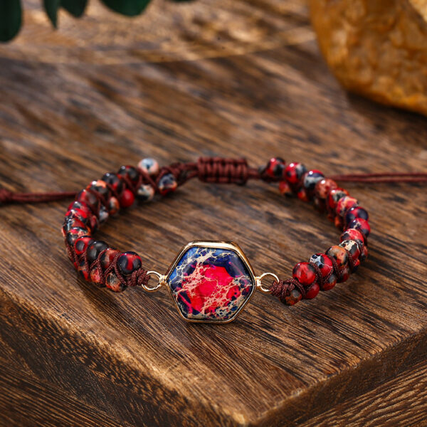 Wholesale Natural Stone Hexagram Handwoven Bracelet