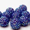 Wholesale 20MM Resin Diamond Ball, Jelly Deep Purple AB Color Diamond Ball