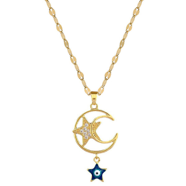 O1CN01wJMtED2J3gMvrdPaG_2206683529366-0-cib Wholesale Star Moon Stainless Steel Necklaces