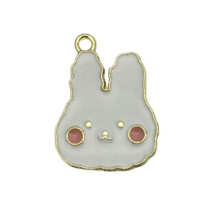 1 white rabbit head 18 x 25mm-1.8g-13920 / Drip Easter Series