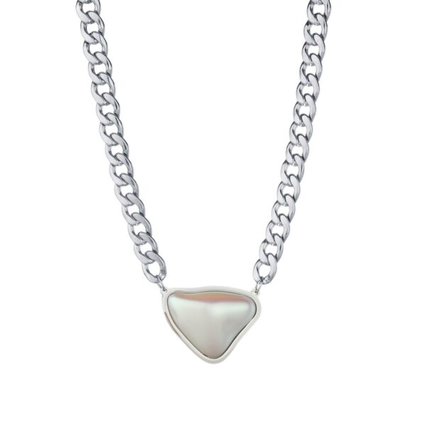 O1CN01wKomYN25XXSromEN7_2525097536-0-cib Wholesale Titanium Steel Heart Shape Gemstone Pendant Clavicle Necklace