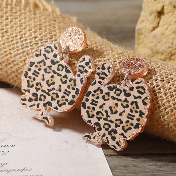Wholesale Leopard Print Turkey Acrylic Earrings