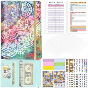 (Budget) Mandala-Vitality Green (Expense Tracking Card December Budget Table 12 Zipper Bag 8 Bronzing Budget Stickers 4 6 Labels 2)