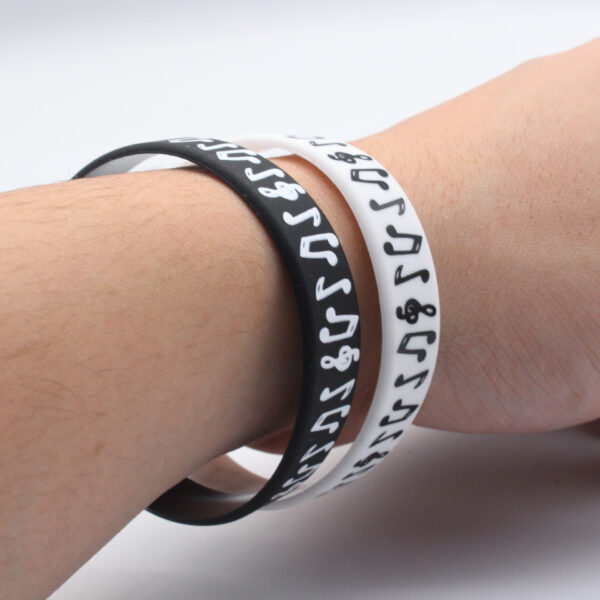 Wholesale Printed Music Notes Music Peripherals Ghana Silicone Bracelet