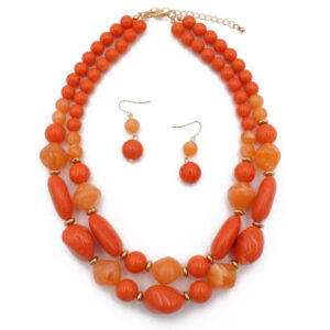 O1CN01wNImrn29tIgwq2IIO__2559898125-0-cib_57682683-49c6-4a51-bbc4-f0af983a135a Wholesale Double Layer Plastic Bead Earrings Necklace Jewelry Set