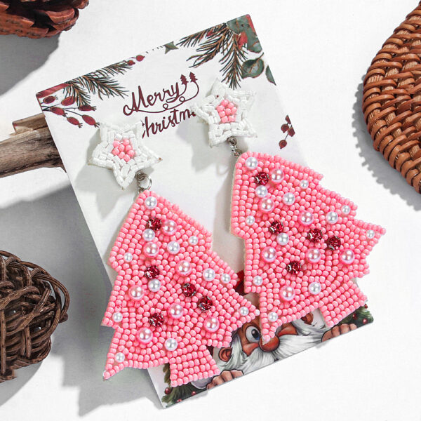 O1CN01wOF6WJ1TQG8qzPS9l_2207499512376-0-cib Wholesale Christmas Series Christmas Tree Rice Bead Earrings