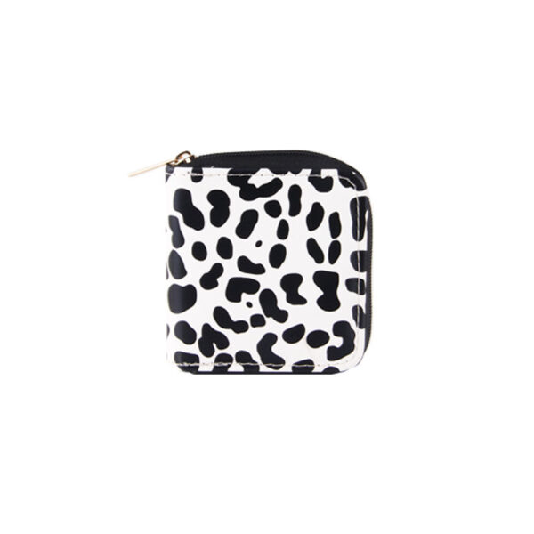 Wholesale Children's Cow Pattern Short PU Zipper Wallet Clutch Bag