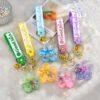Wholesale Acrylic Quicksand Cherry Blossom Creative Key Chain