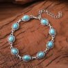 Wholesale Bohemian Retro Inlaid Turquoise High-end Simple and Versatile Ancient Style Bracelet