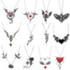 Wholesale Punk Gothic Dark Owl Necklace