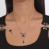 Wholesale Halloween Creative Ruby Spider Necklace