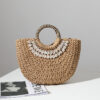 O1CN01wRy9dp1bcAxahZfXO_1089503485-0-cib Wholesale Handmade Straw Woven Bags in The Shape of Semi-circular Shells