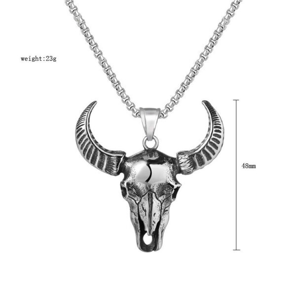 Wholesale Bull Head Pendant Domineering Stainless Steel Necklaces