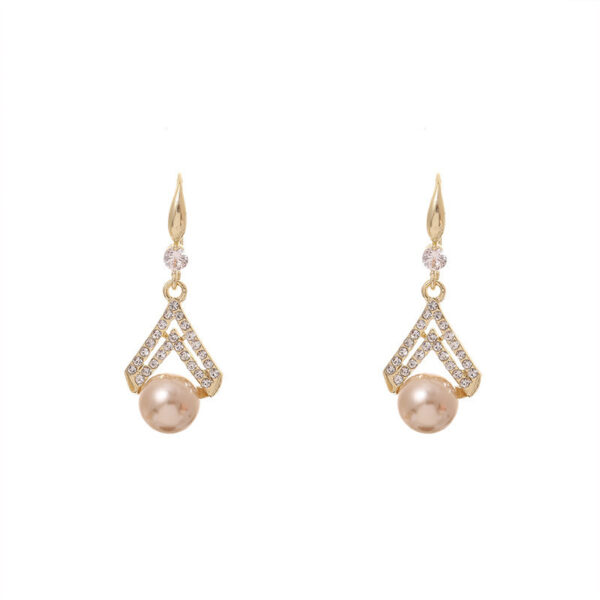 O1CN01wSJAia1o5k0u1nRil_2200827845174-0-cib Wholesale 925 Silver Needle Champagne Color Pearl Earrings