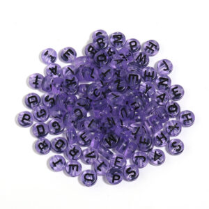 purple background black mixed / (100 pcs/pack) diameter is about 7mm, thickness is about 4mm, hole diameter is about 1.5mm, 100pcs per pack